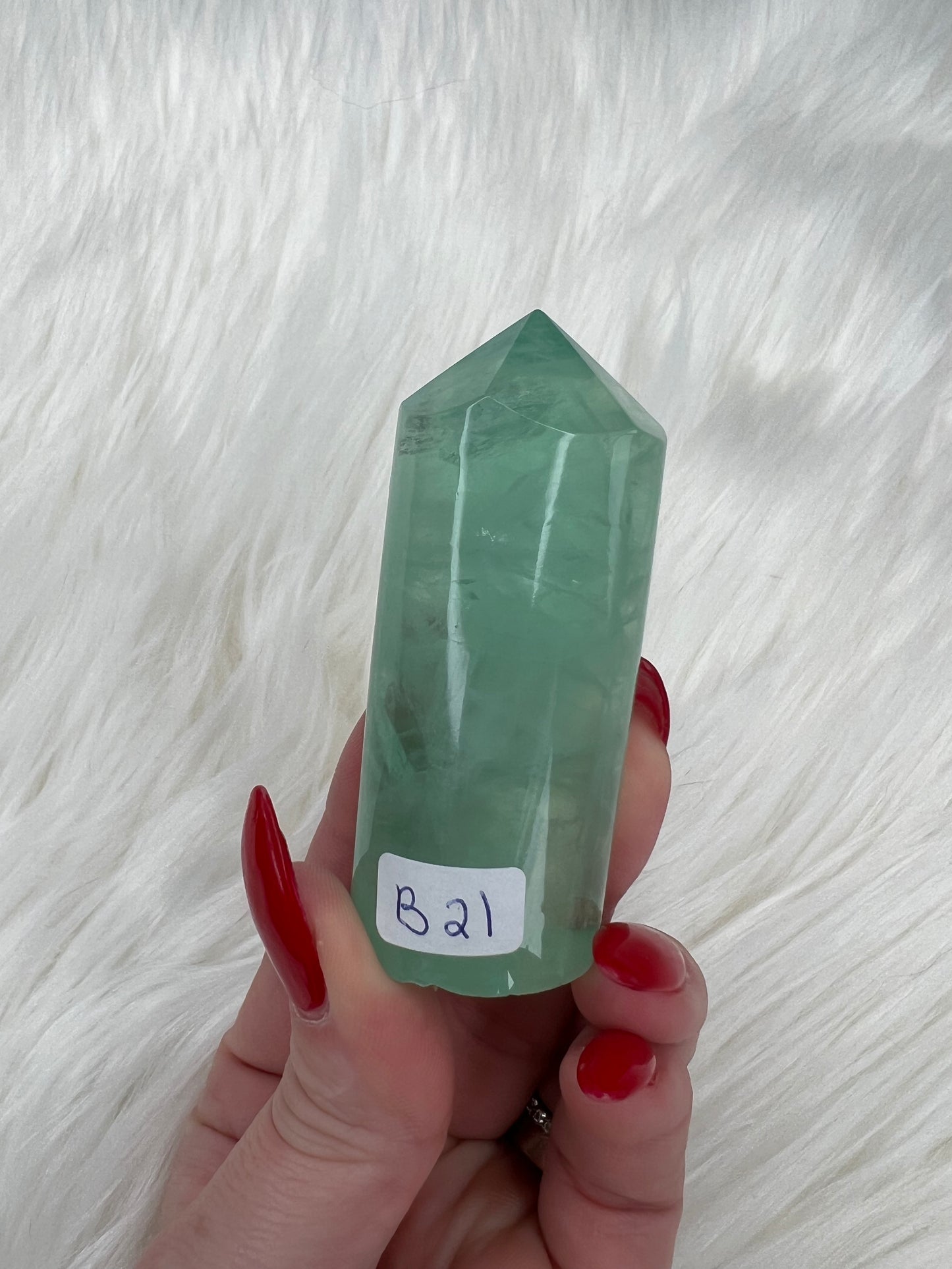Green Fluorite Cylinder Towers (small)