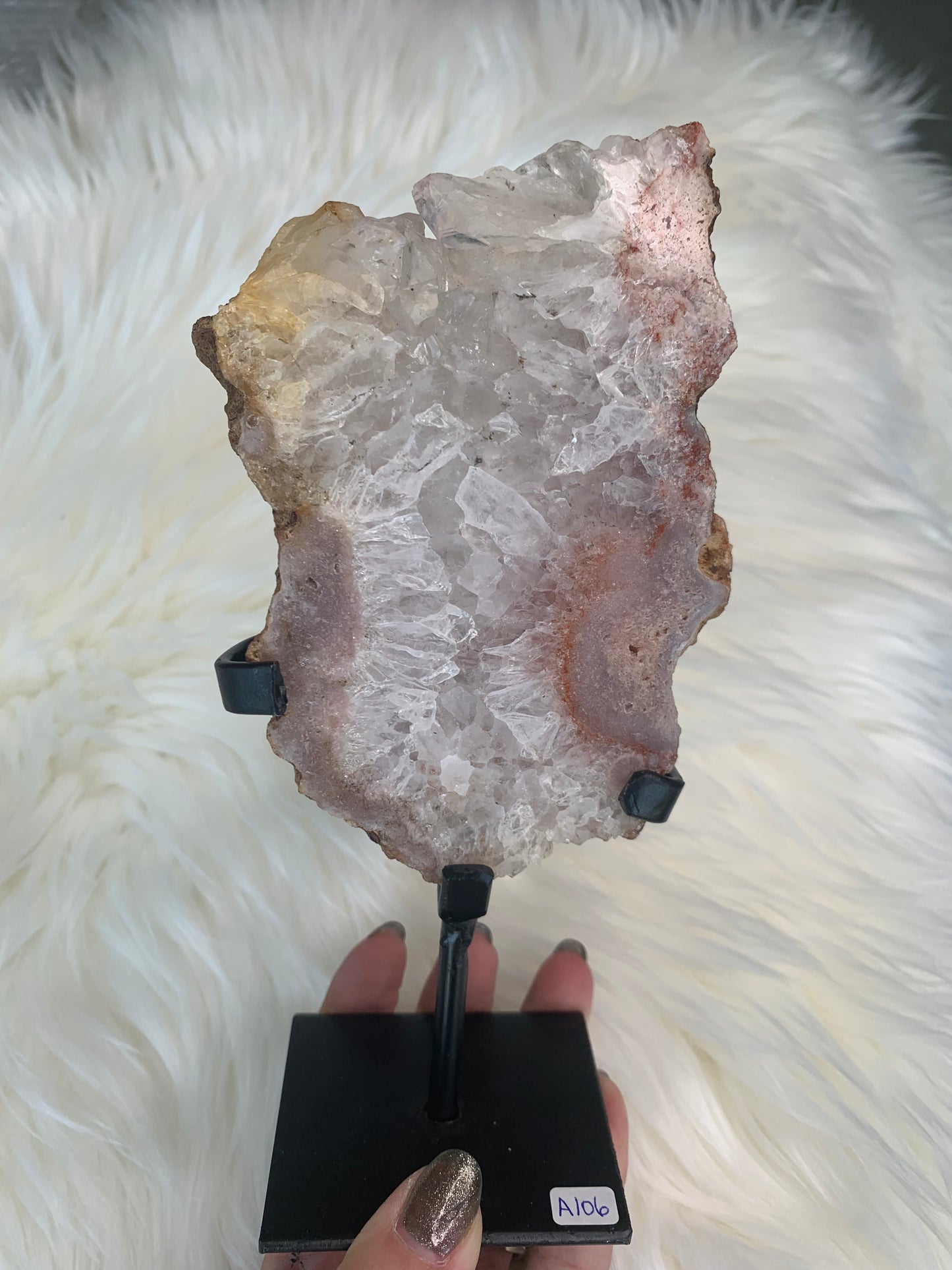 Pink Amethyst Slabs with stand