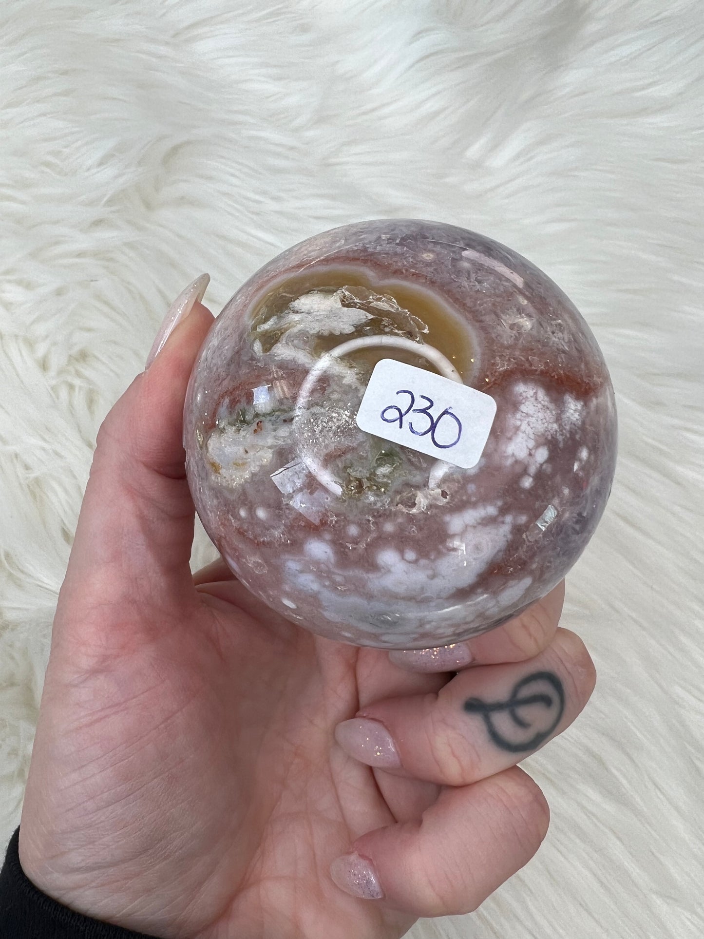 Amethyst X Flower Agate Sphere