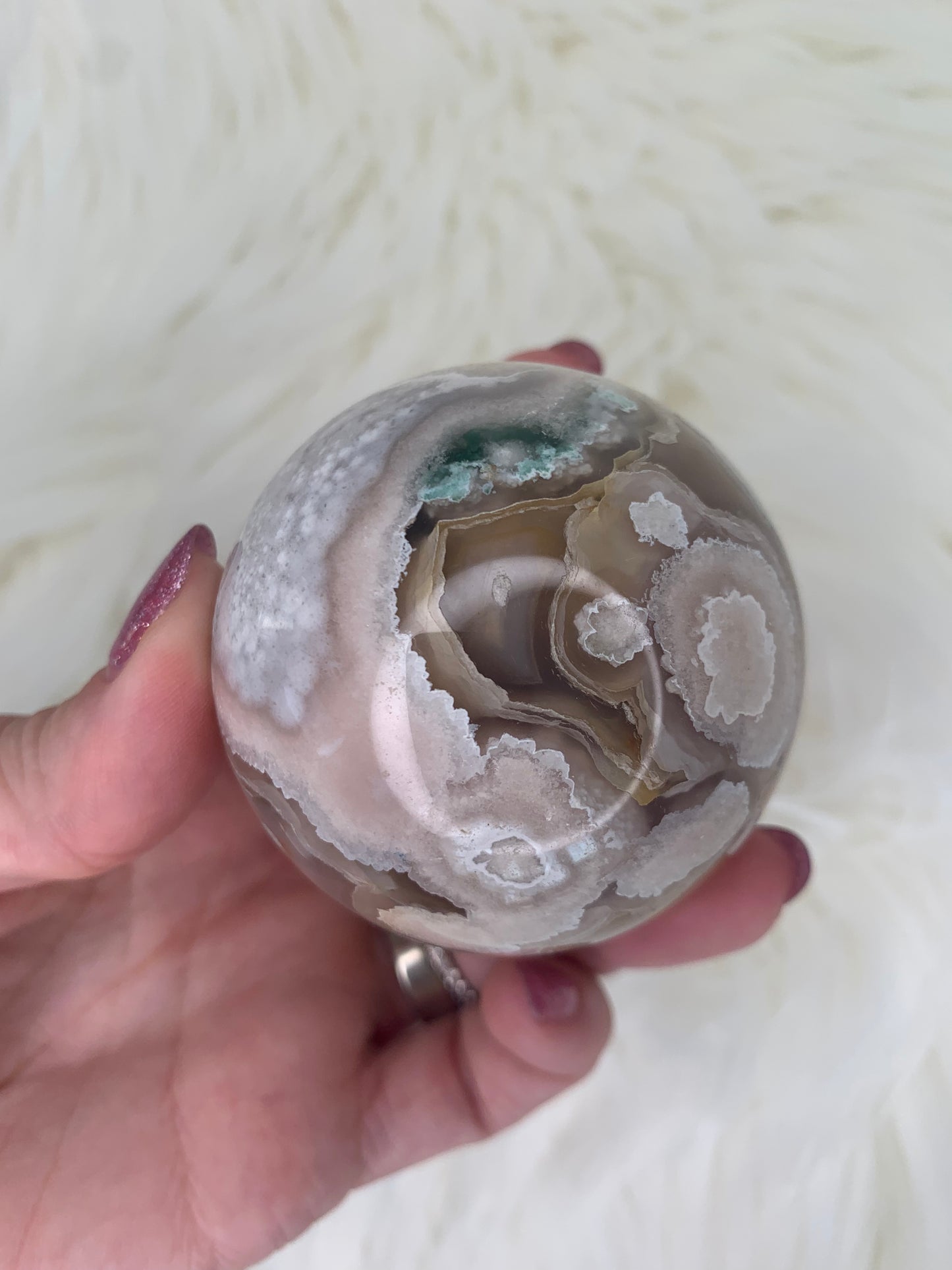 Flower Agate Spheres