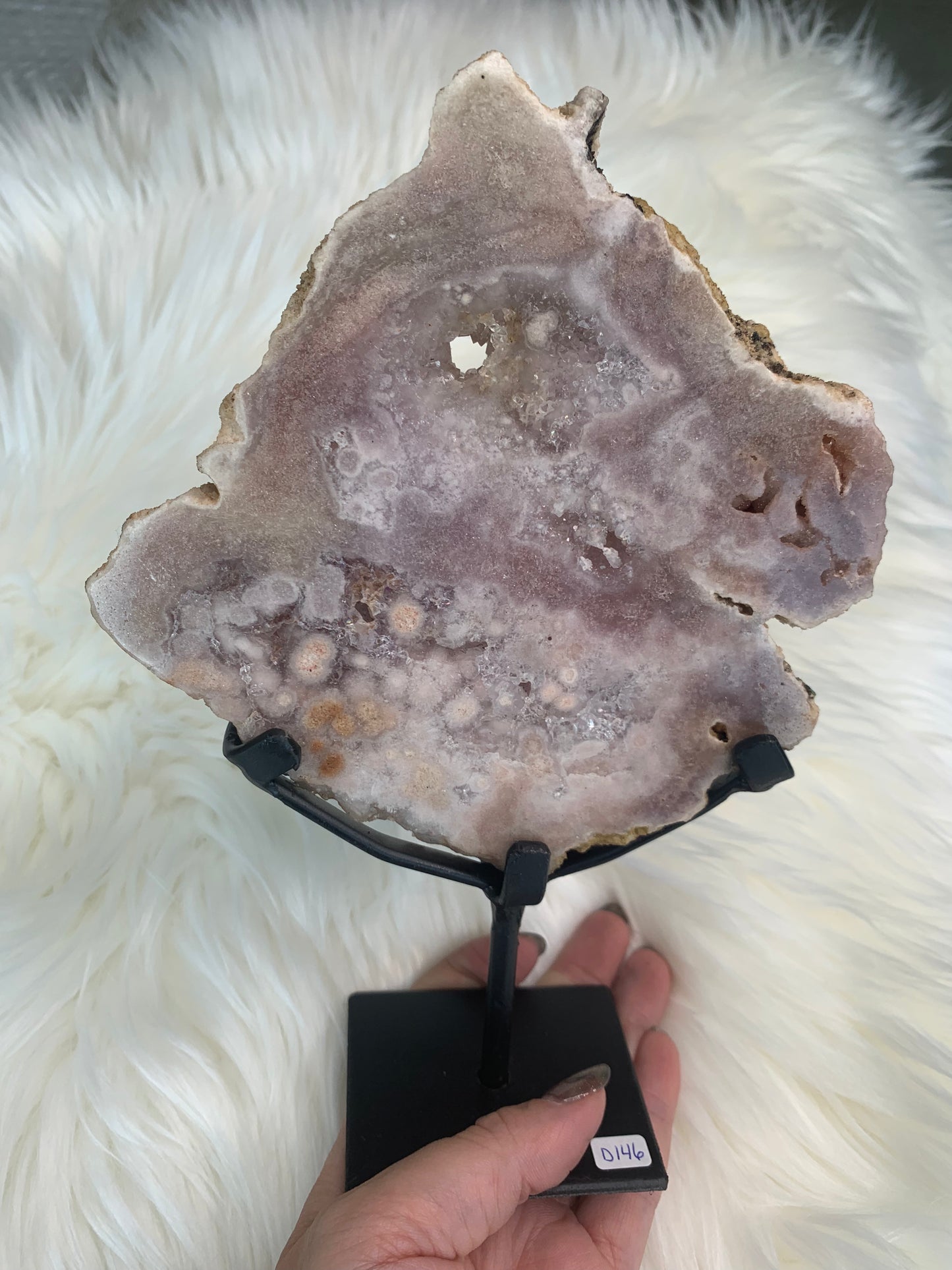 Pink Amethyst Slabs with stand