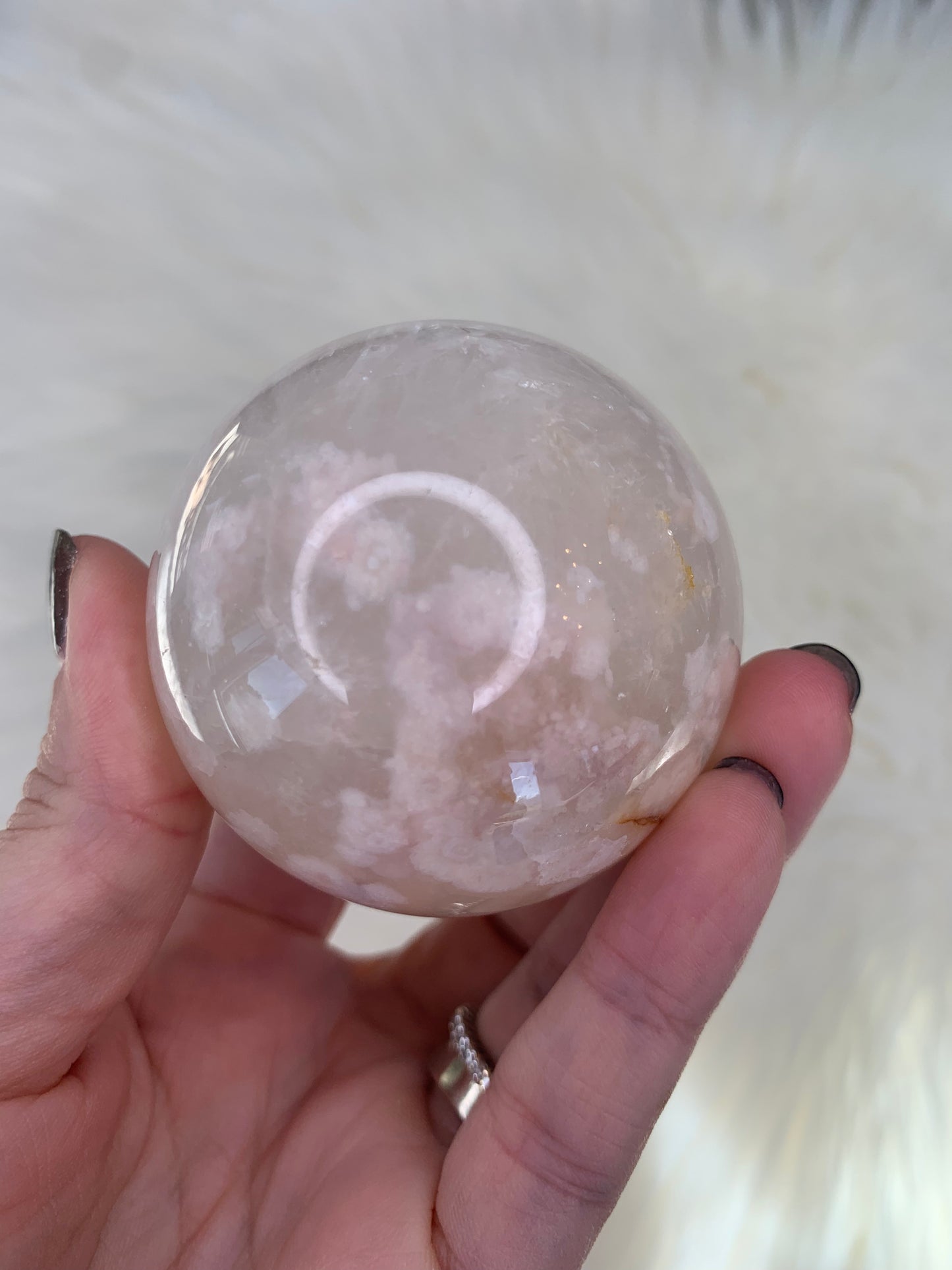 Flower Agate X Quartz Spheres