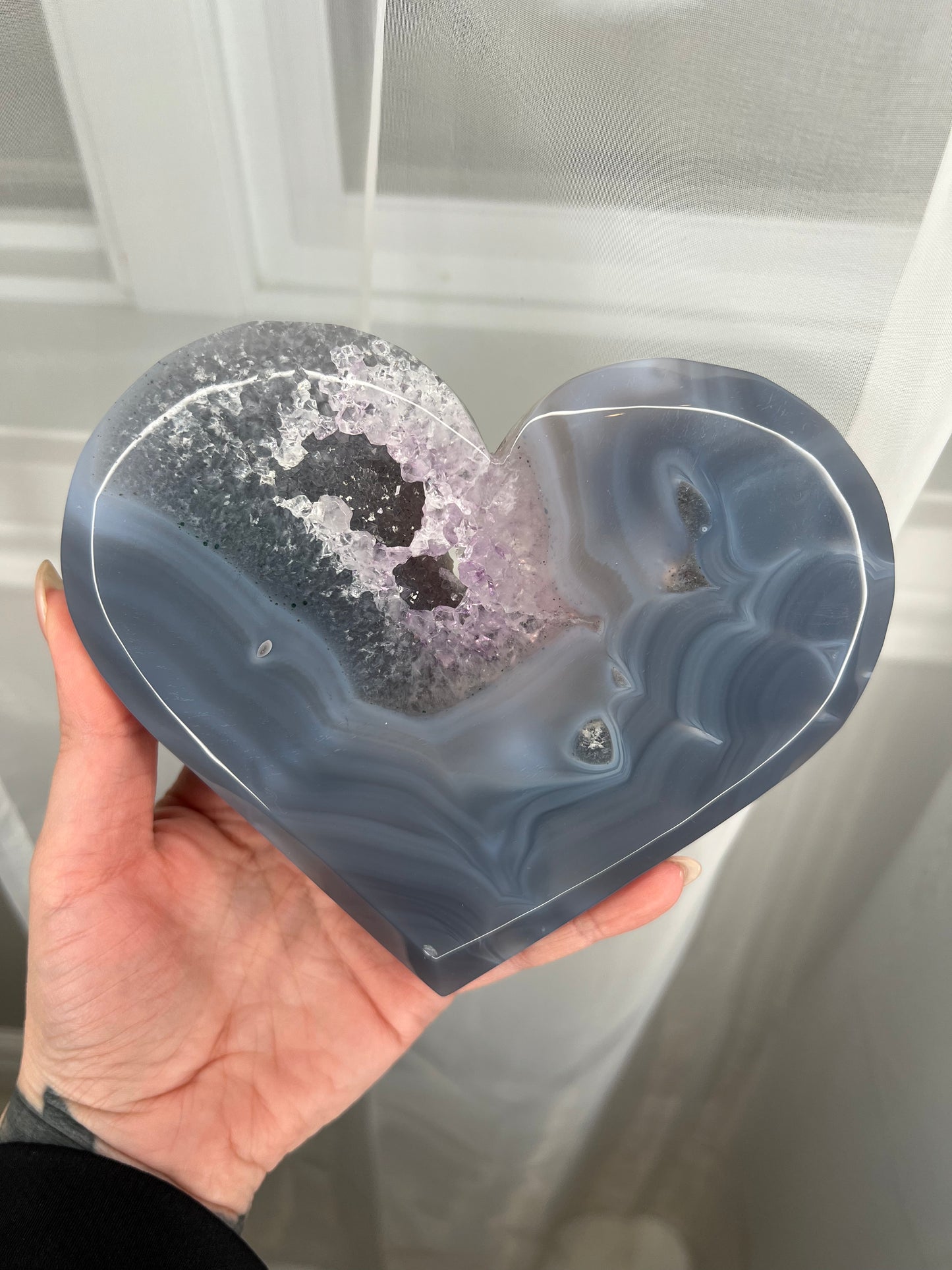 Agate Druzy Hearts