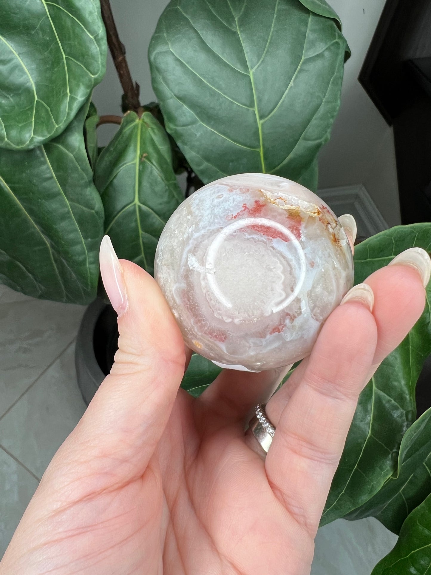 Flower Agate Sphere