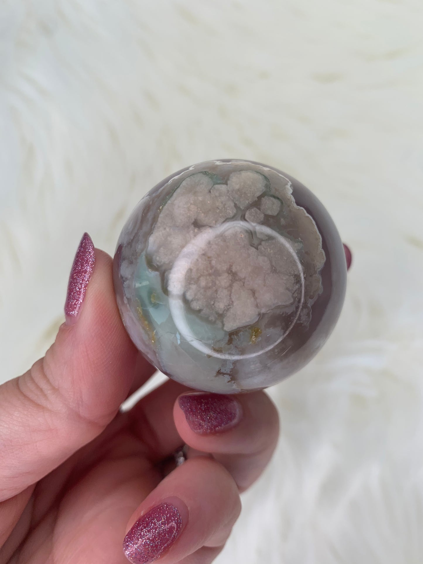 Flower Agate Spheres