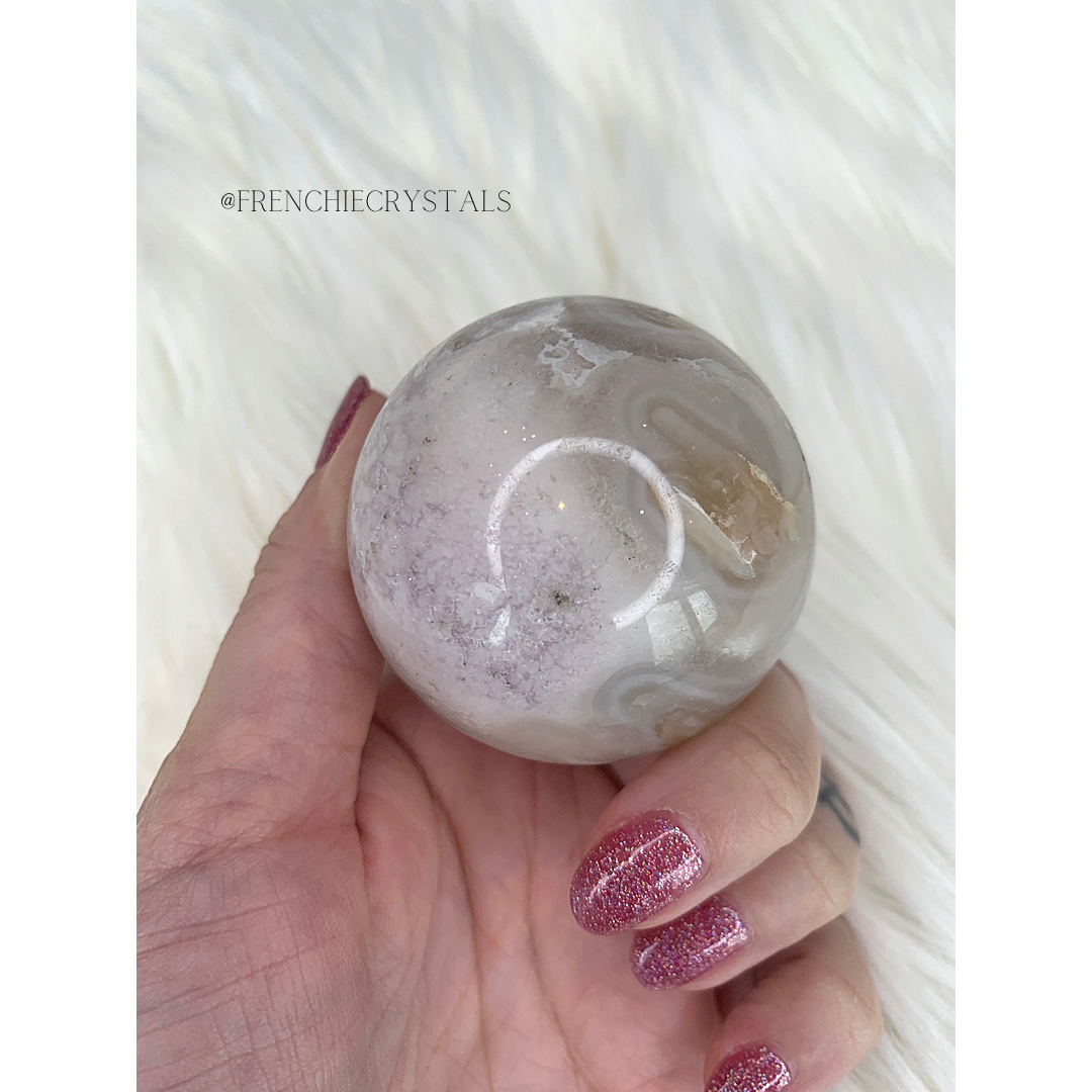 Flower Agate Spheres