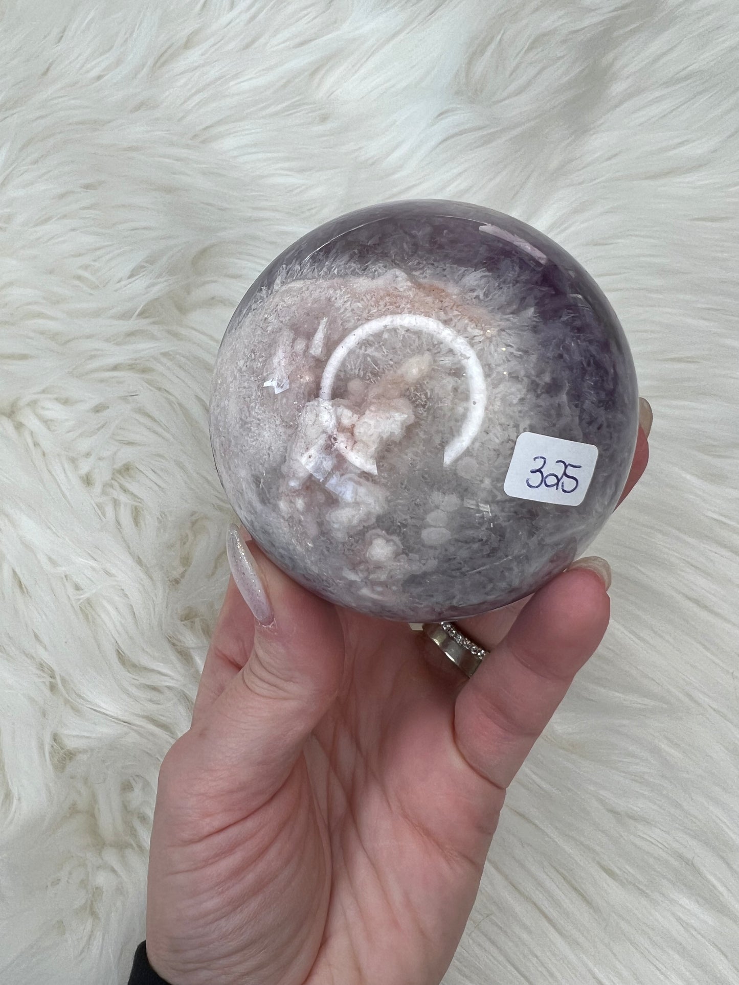 Amethyst X Flower Agate Sphere