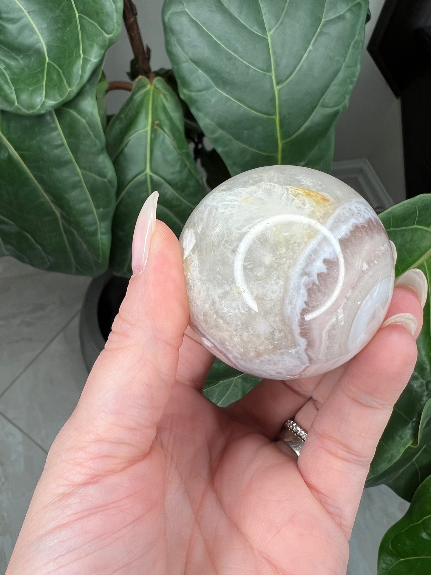 Flower Agate Sphere