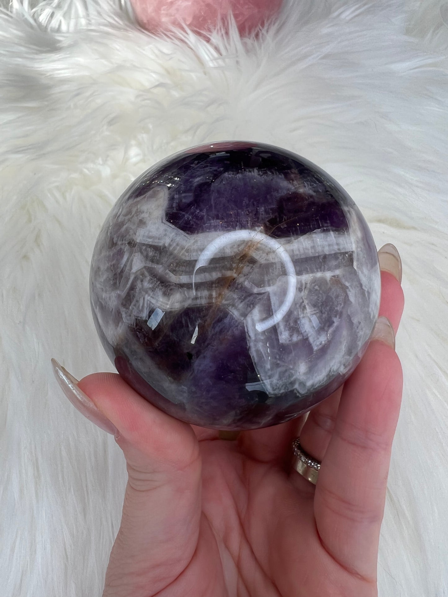 Chevron Dream Amethyst Spheres