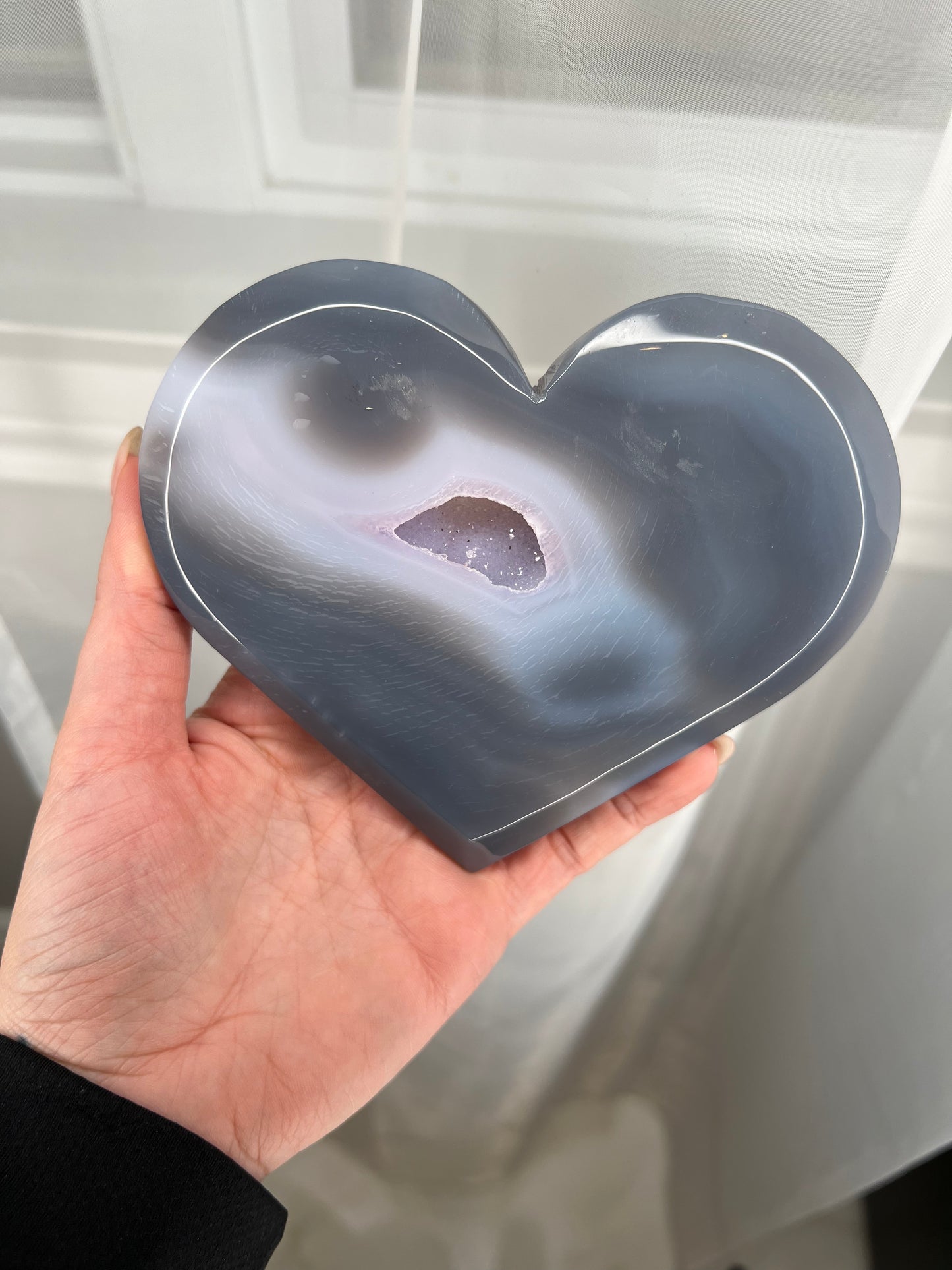 Agate Druzy Hearts