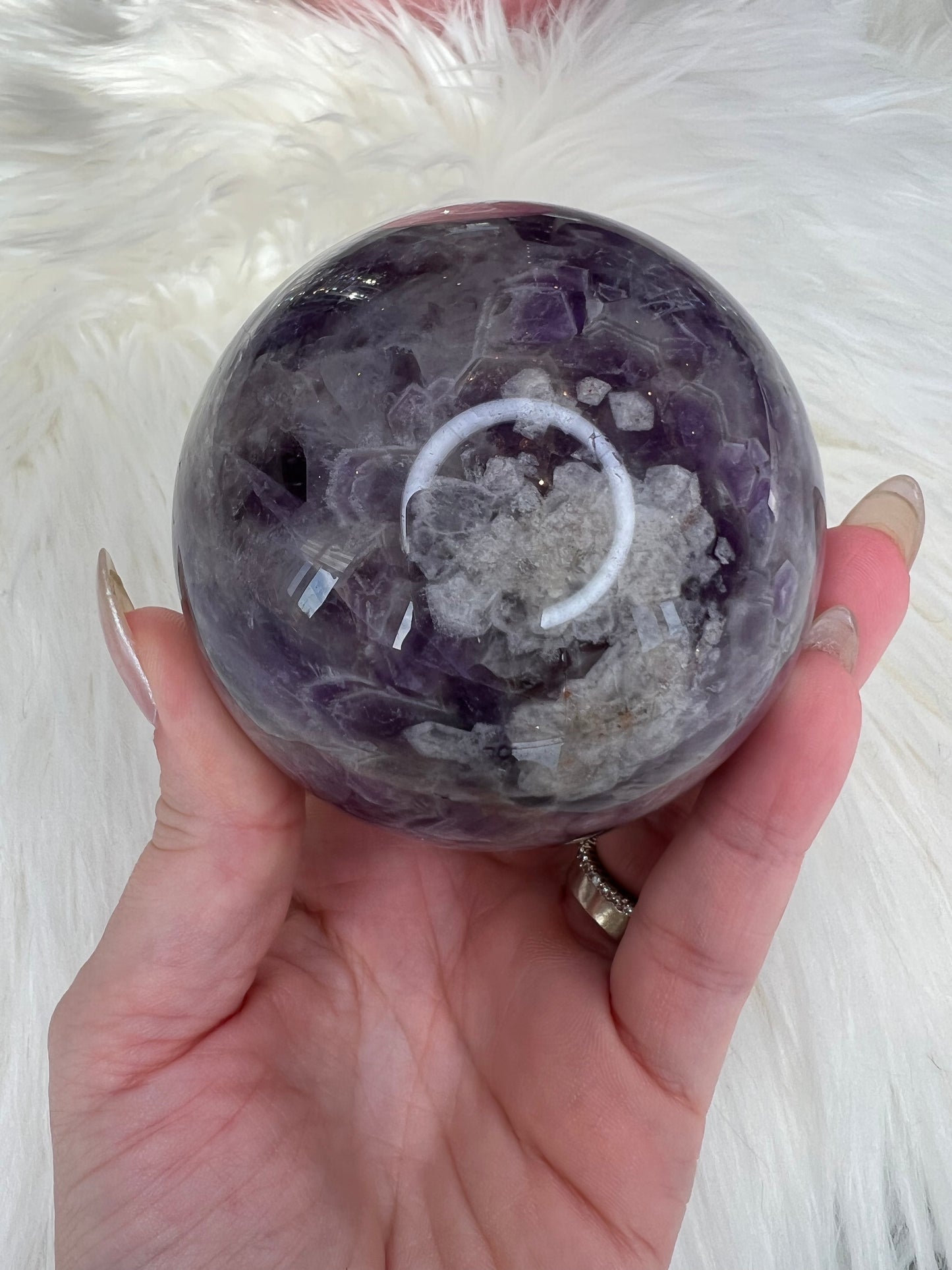 Chevron Dream Amethyst Spheres