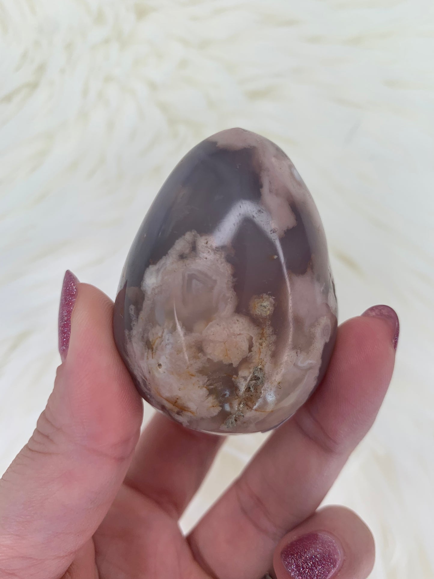 Flower Agate Egg