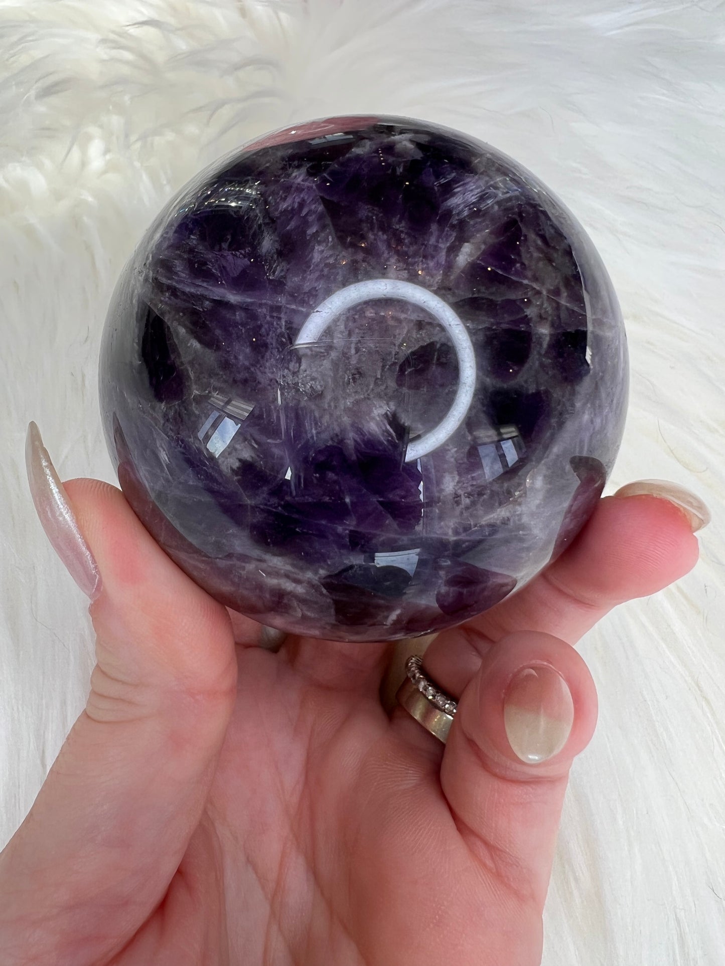 Chevron Dream Amethyst Spheres