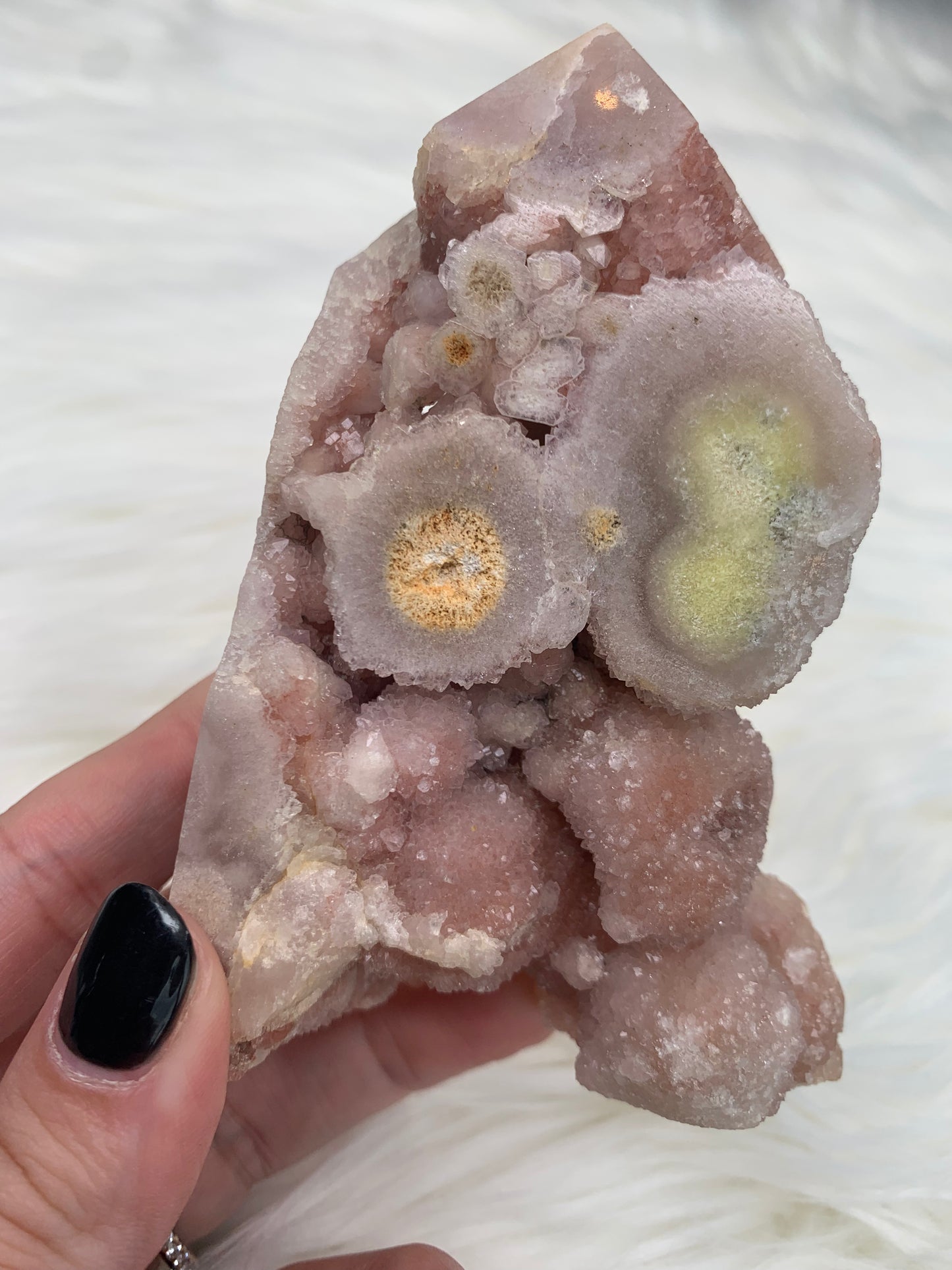 Pink Amethyst Druzy tower