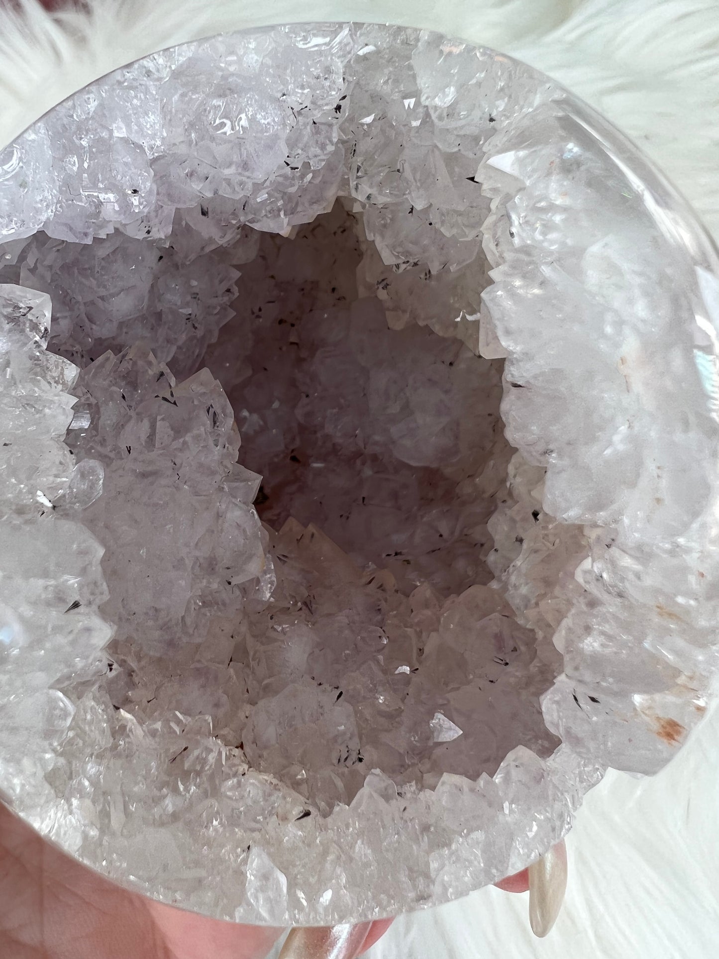 Flower Agate X Quartz Sphere