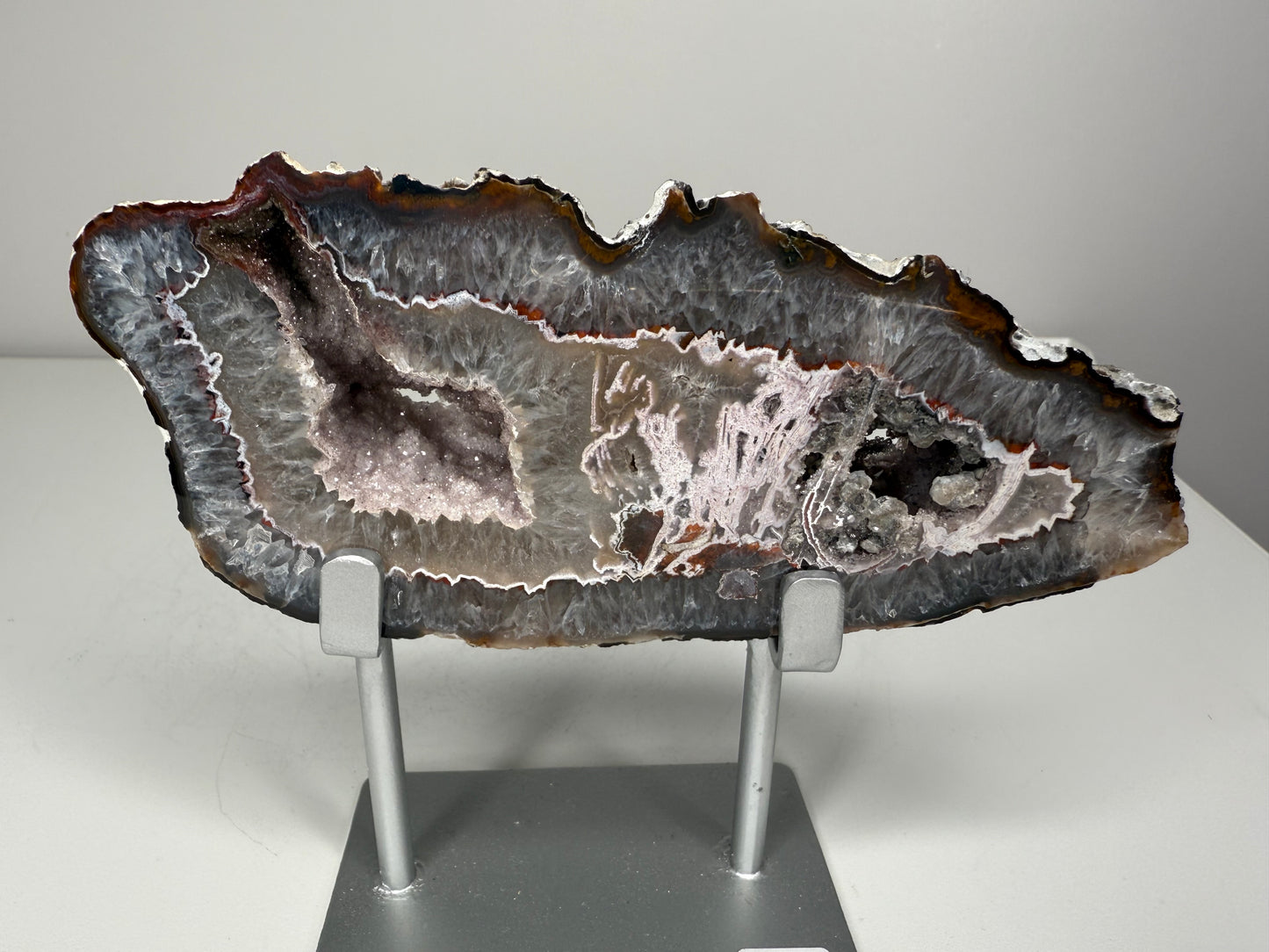 Agate Slice on stand