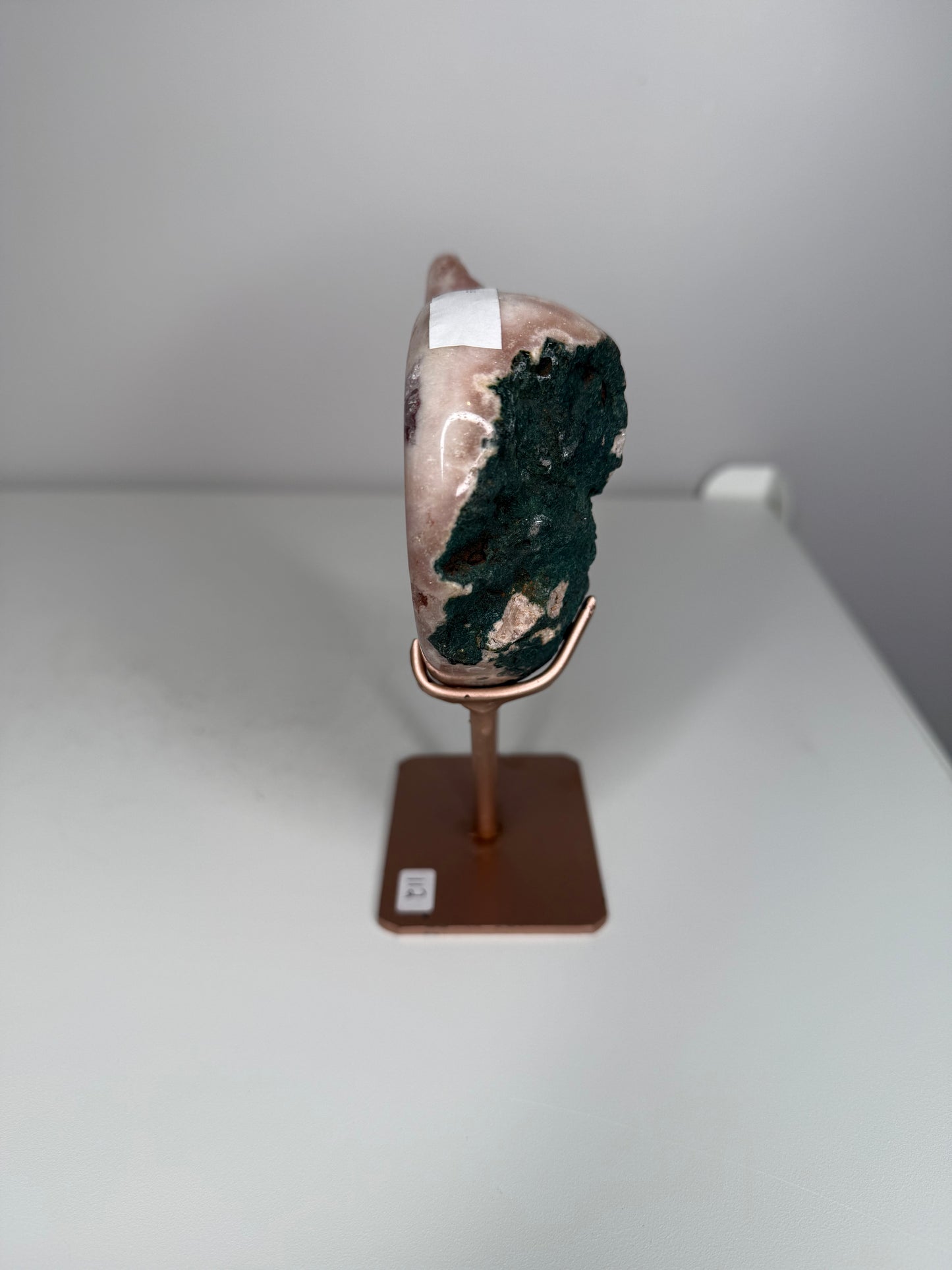 Pink Amethyst Heart on stand