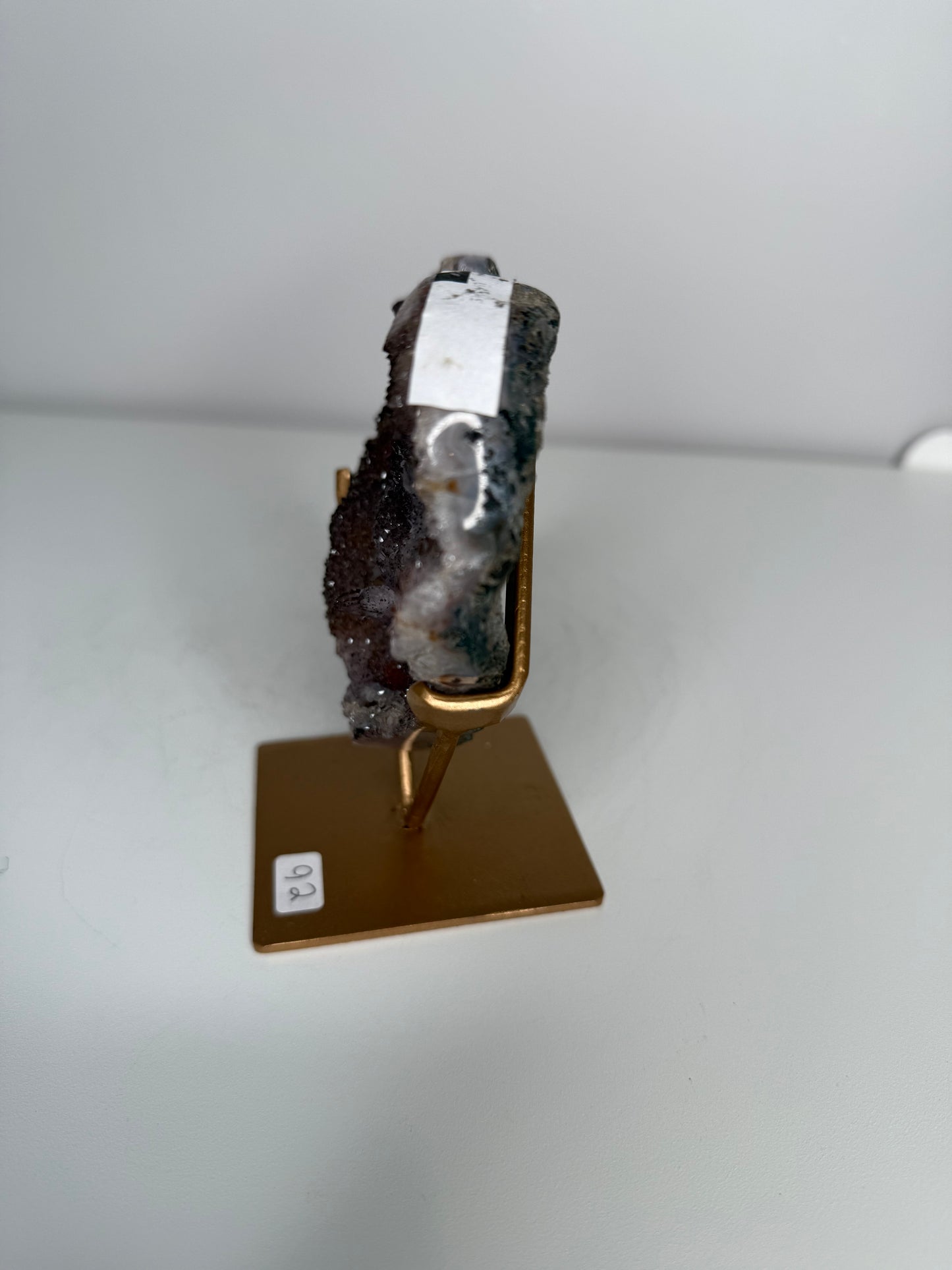 Druzy Amethyst Heart on stand