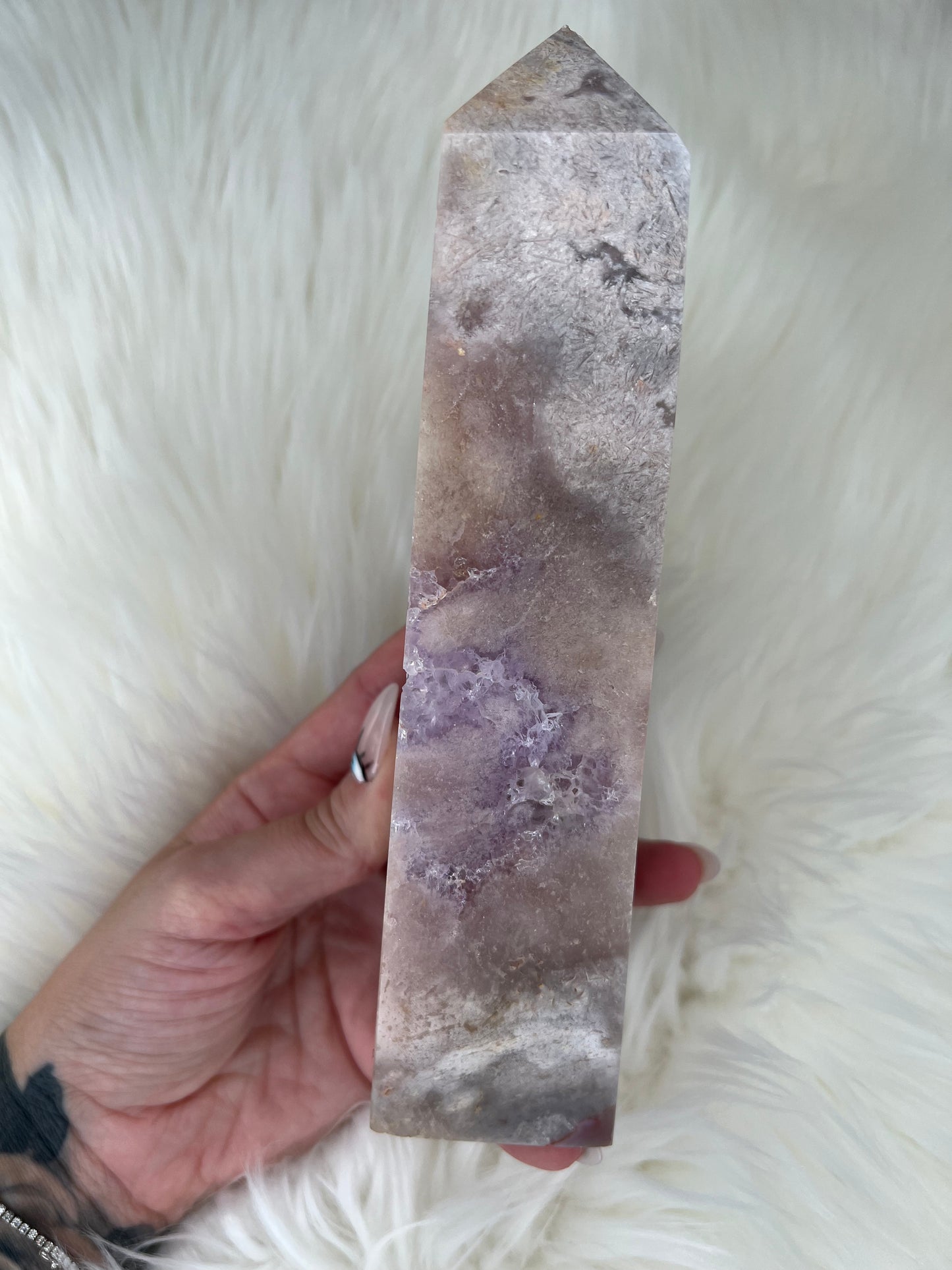 LUXE Pink Amethyst Tower