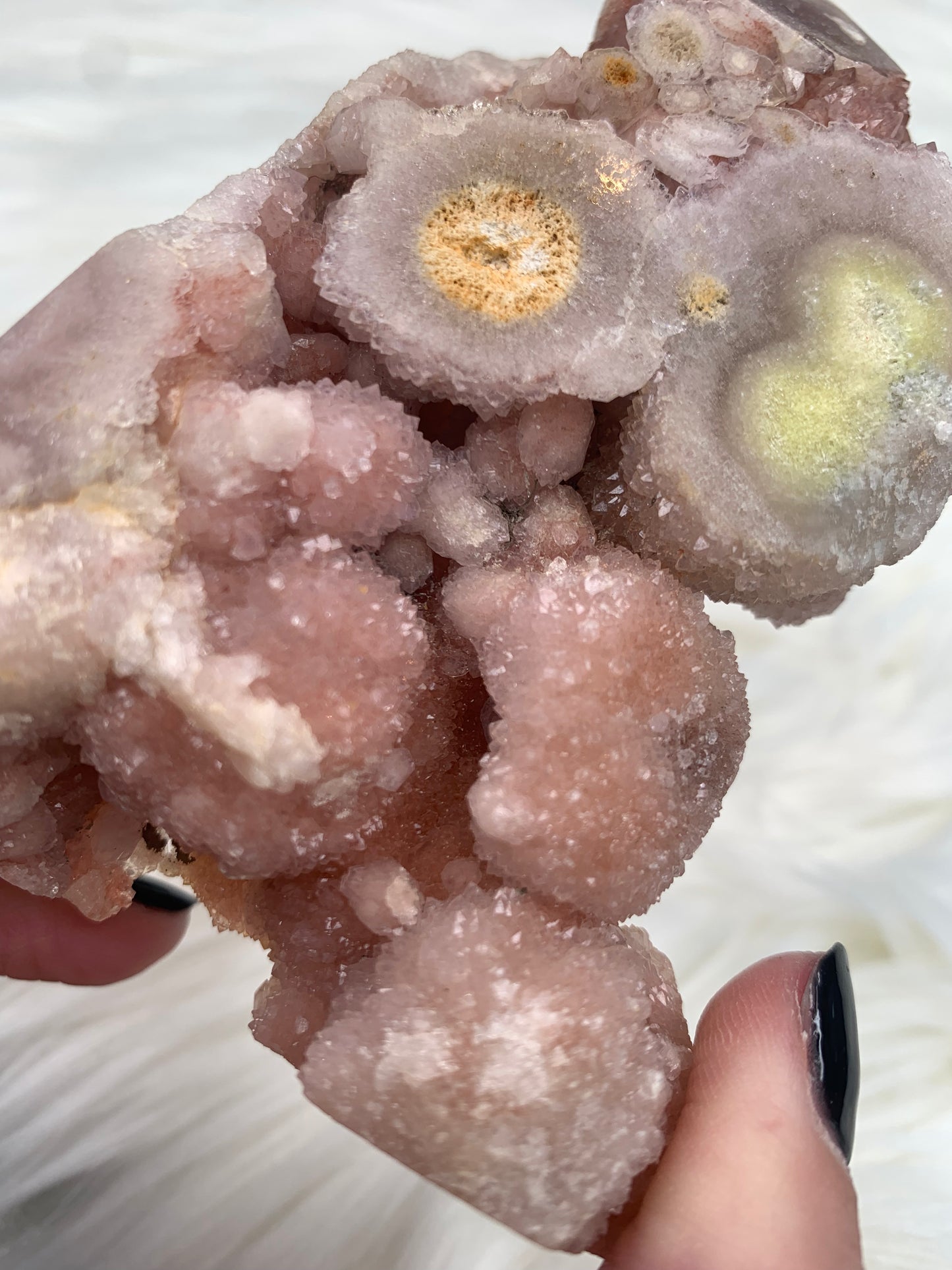 Pink Amethyst Druzy tower
