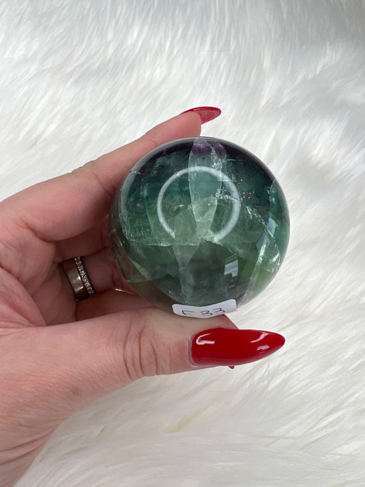 Rainbow Fluorite Spheres (small)