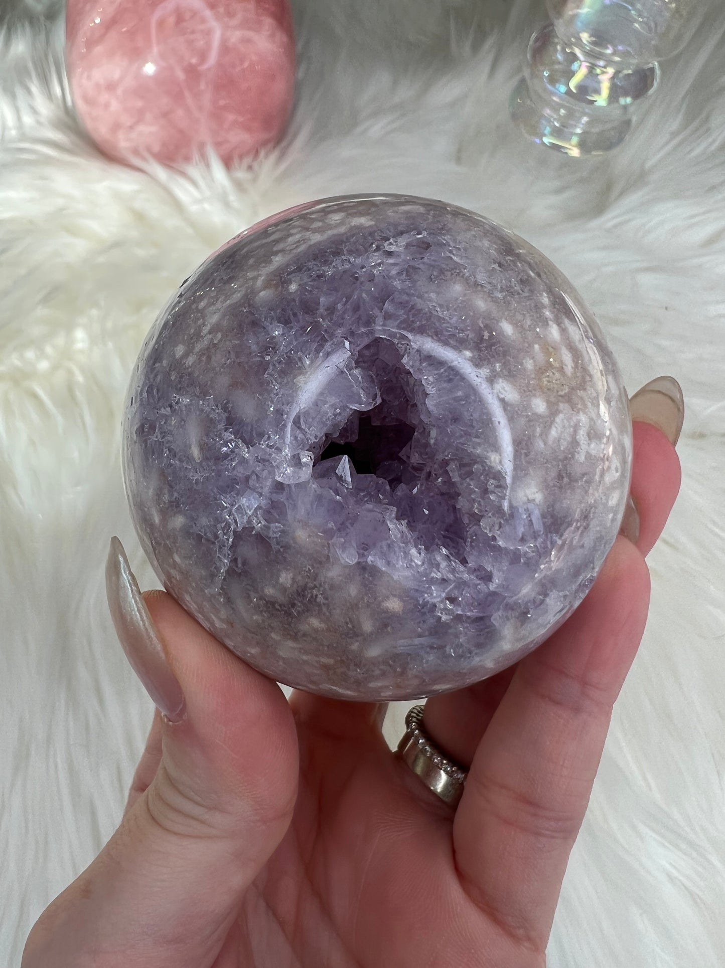 Lilac Pink Amethyst Sphere