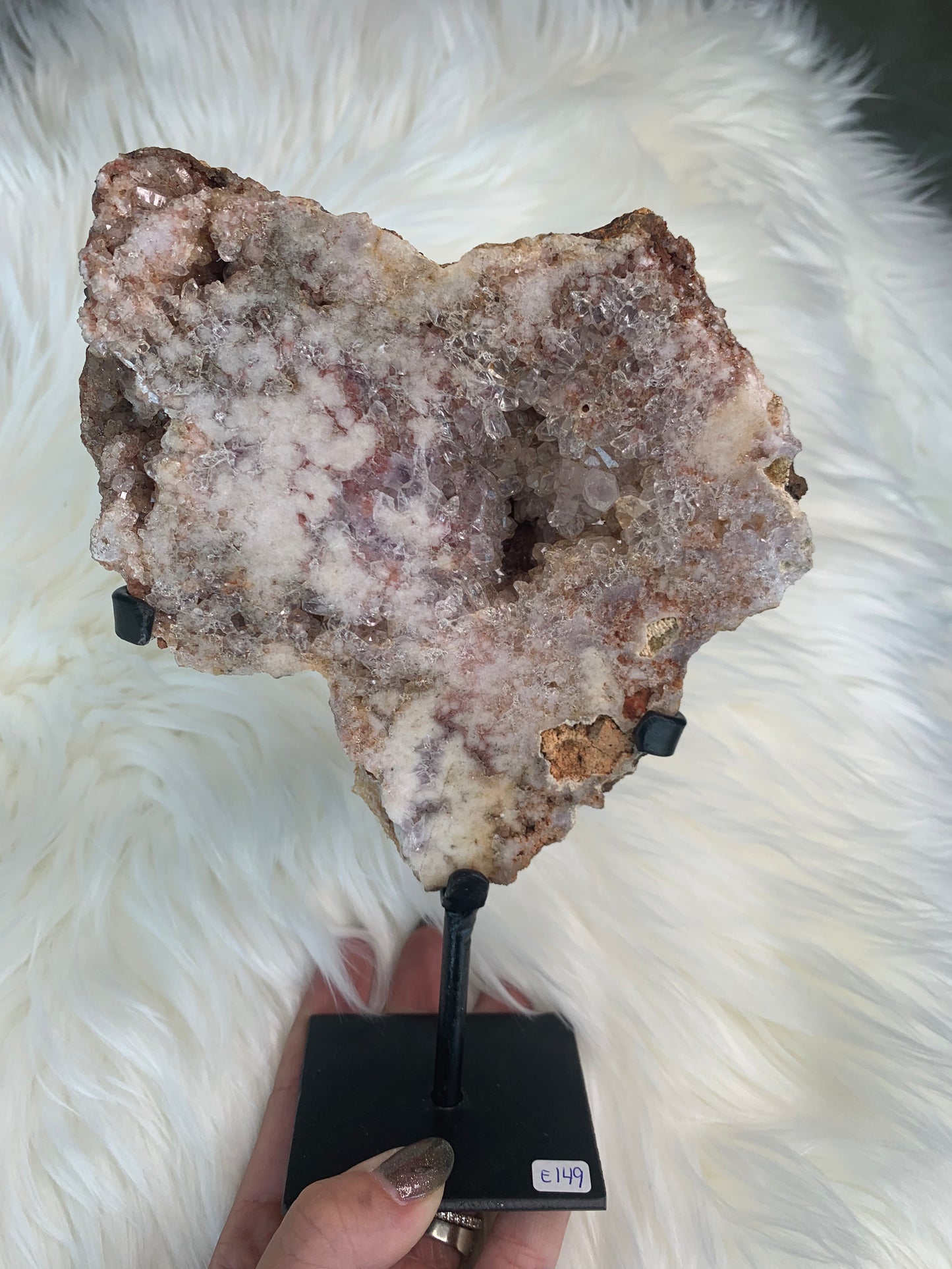 Pink Amethyst Slabs with stand