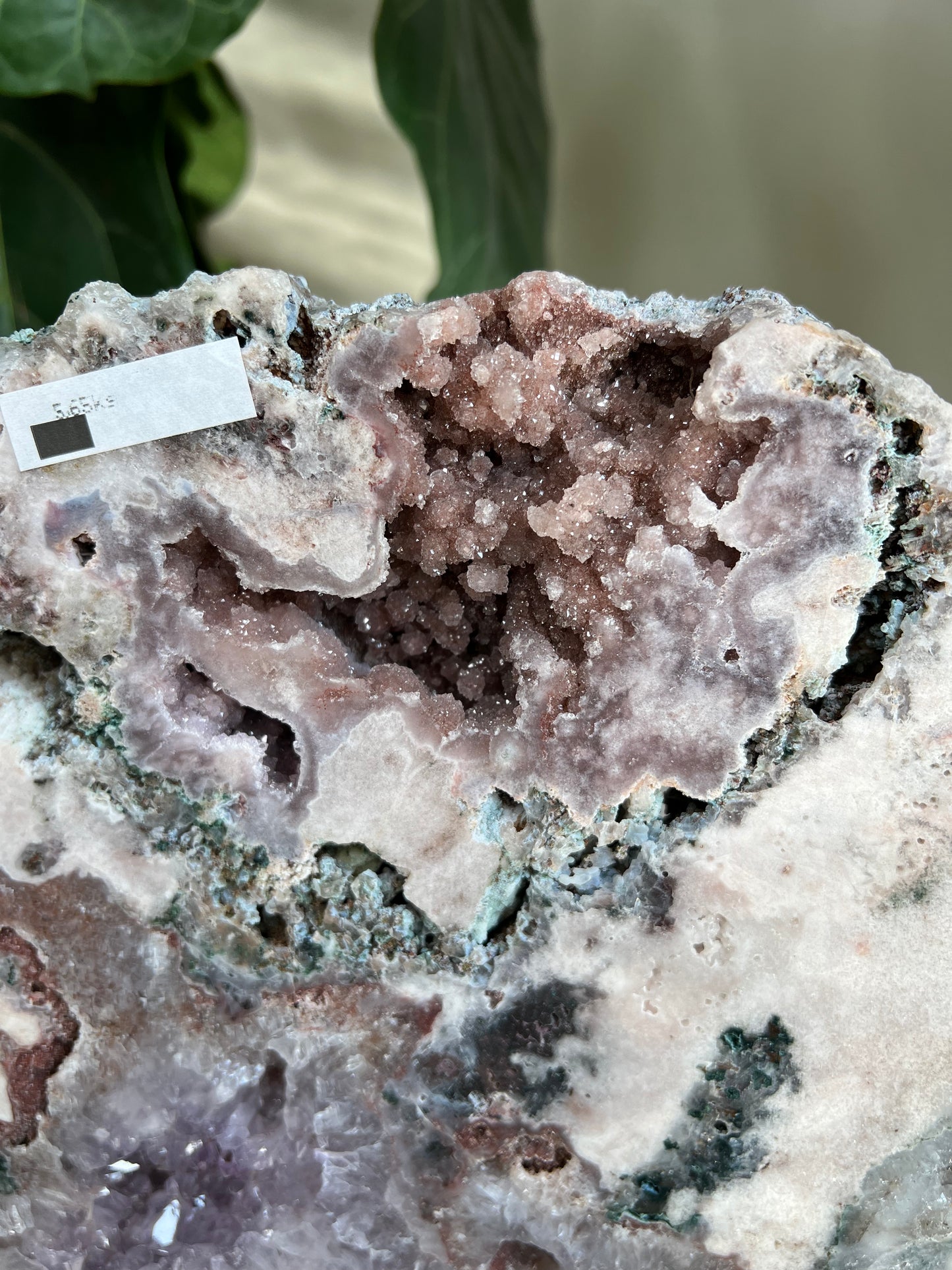 Amethyst X Jasper slab on stand