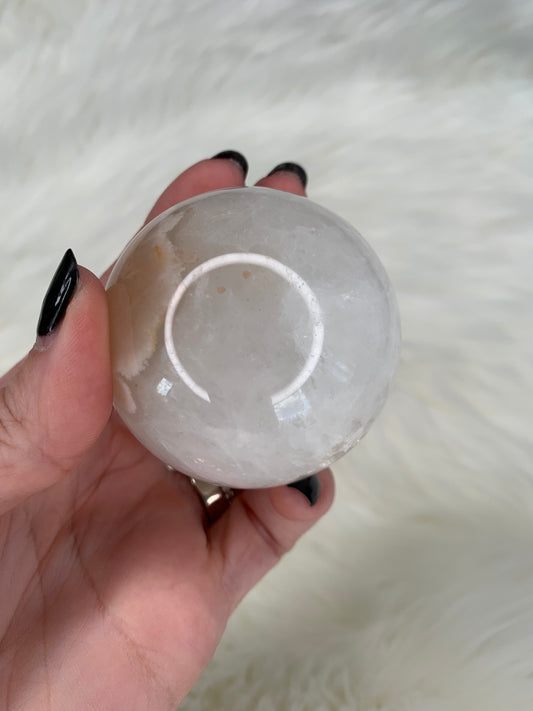 Flower Agate X Quartz Sphere