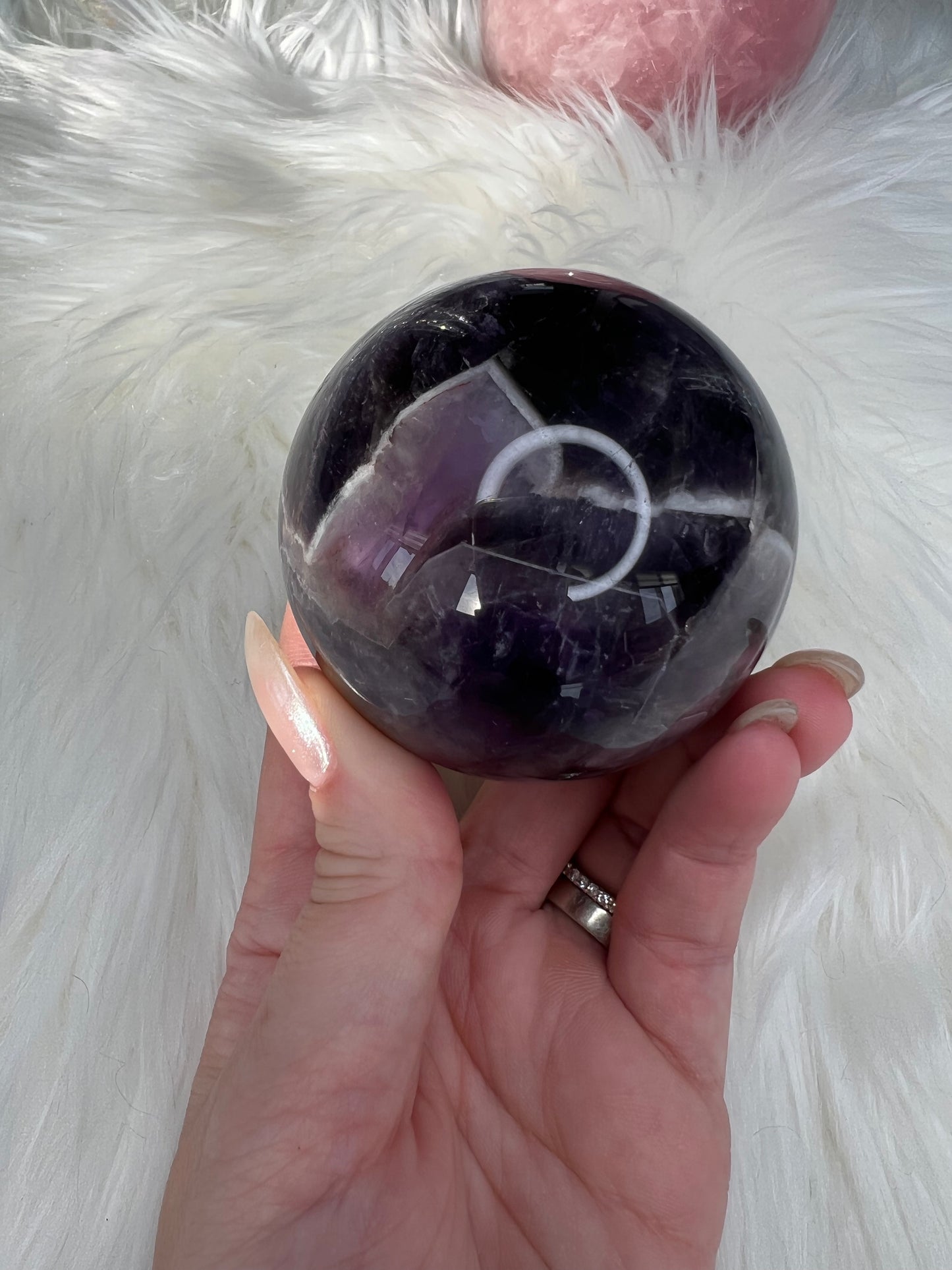 Chevron Dream Amethyst Spheres
