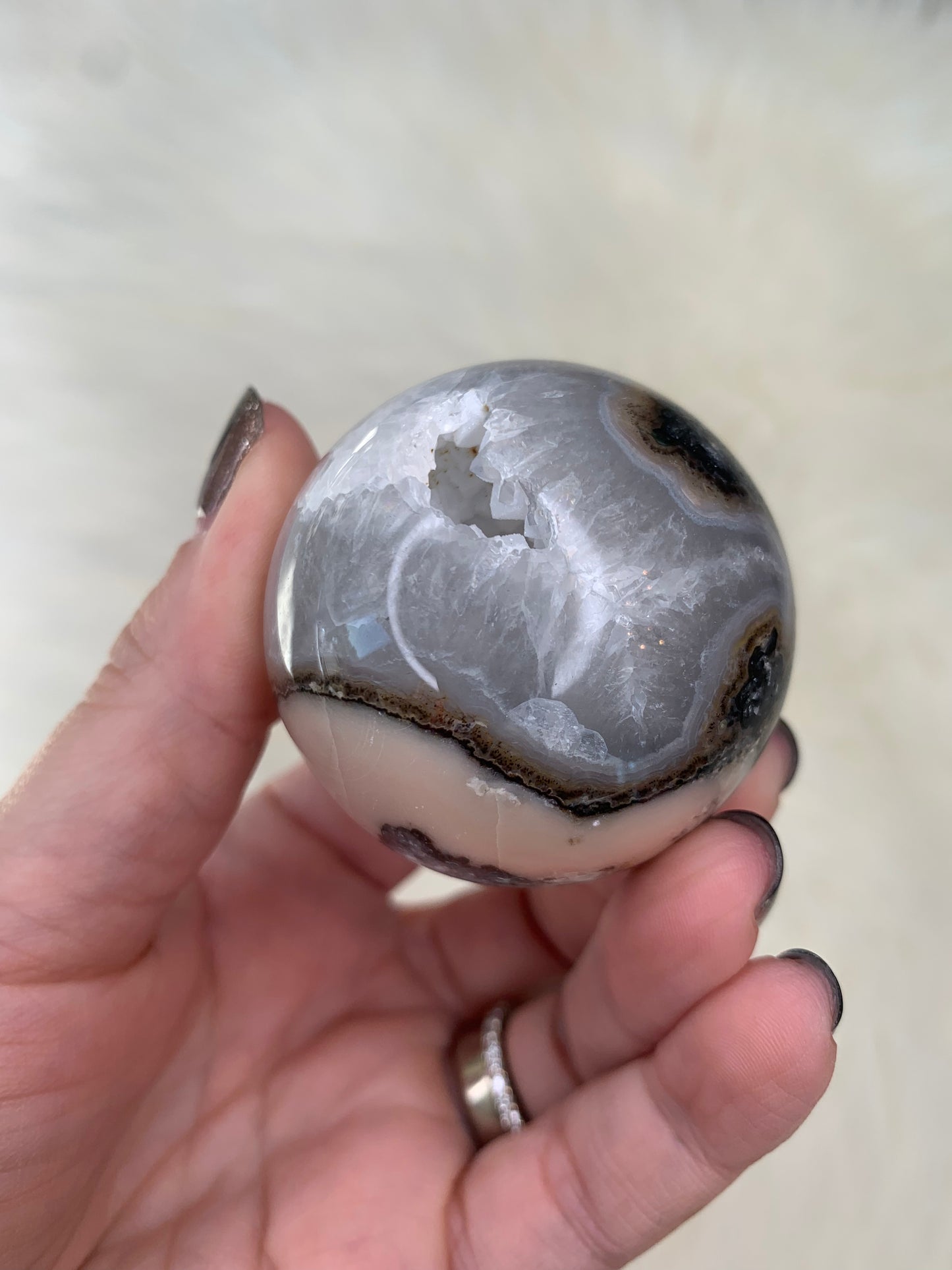 Agate X Quartz Spheres