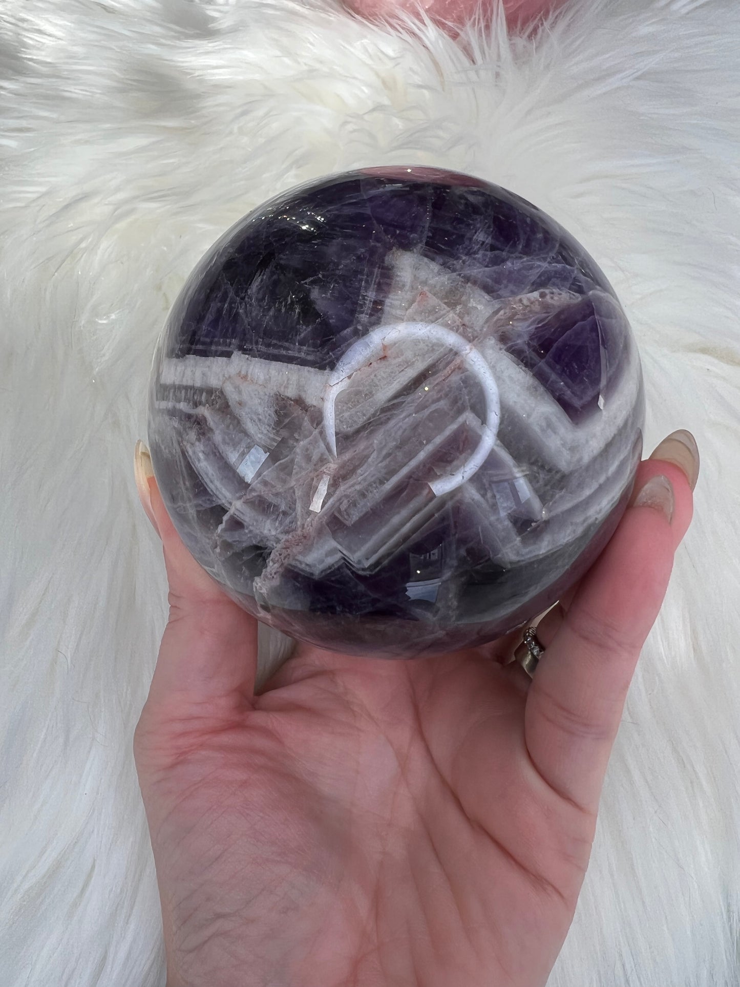 Chevron Dream Amethyst Spheres