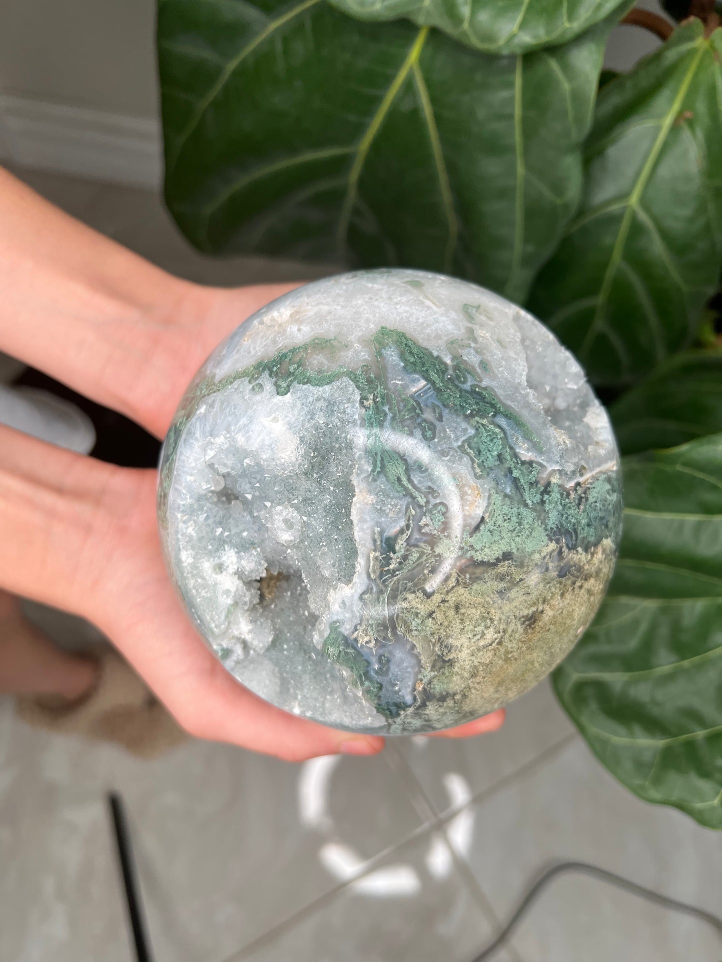 Moss Agate Sphere (large)